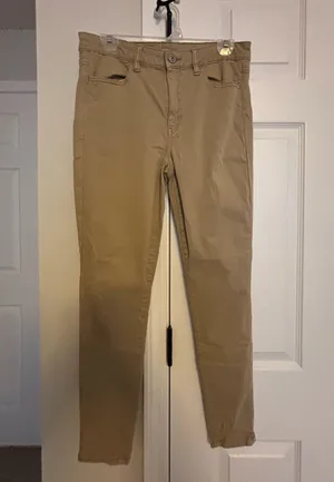 American Eagle Khaki Jeans Outfitters Skinny thumbnail 1