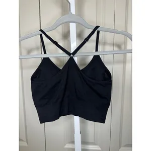 Pro-Fit Black Sports Bra Womens Medium Adjustable Straps Longline‎ Ribbed thumbnail 4