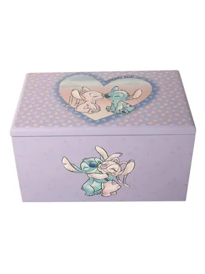 Disney nwt Stitch & Angel Heart Jewelry Box With Removable Tray thumbnail 3