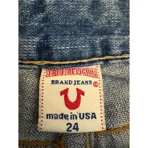 True Religion Bobby Cutoff Denim Shorts Distressed USA Size 24 thumbnail 4