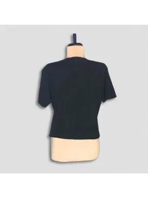 Nickelodeon SpongeBob SquarePants Black Graphic Cropped T-Shirt Medium thumbnail 2