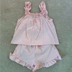Amazon Pink Ruffle Tank Top and Shorts Set thumbnail 4