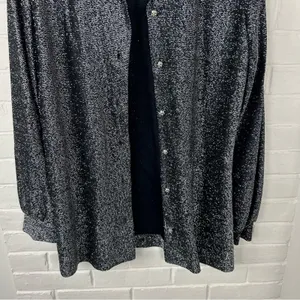 Vintage Montgomery Ward Silver Sparkle Button Down Shirt + Tank Set thumbnail 5