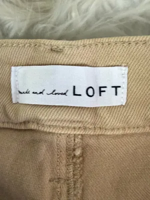 LOFT The Wide Leg High Rise Jeans Size 26 Tan Khaki Regular Fit thumbnail 3