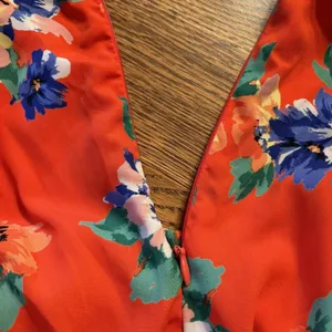 Lulus‎ V-Neck Sleeveless Red Floral Print Mini Dress XL Made in USA thumbnail 8