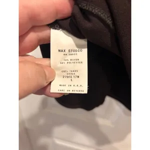 VTG Max Studio Womens Brown Ruffle Hem Knee Length Skirt Size‎ L Made in USA thumbnail 7