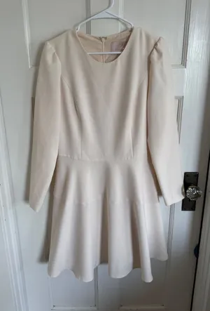 Gal Meets Glam Celeste ivory long sleeve dress size 12 thumbnail 1