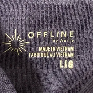 OFFLINE By Aerie Blue ChillUp Full Zip Hoodie Sweatshirt Sz L thumbnail 3