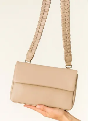 Anthropologie‎ Crossbody Braided Strap Beige thumbnail 1