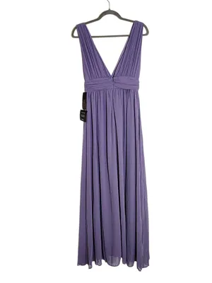 Lulus Low Cut Light Purple Formal Maxi Dress Size Small NWT Wedding Guest Prom thumbnail 3