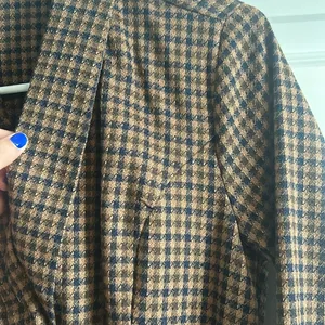 Brown houndstooth blazer dress Black thumbnail 4