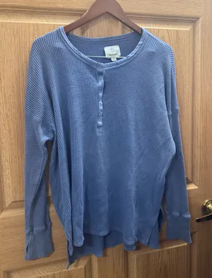 Aerie Henley Long Sleeve Waffle OFFLINE thumbnail 1