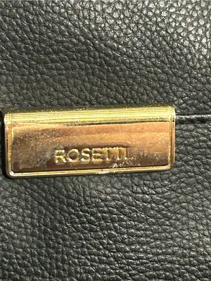 Rosetti Black & Gold Pebbled Faux Leather Satchel Handbag thumbnail 5