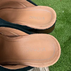 Vionic Kacie Suede Black‎ Leather Clogs Mules Size 9 T thumbnail 6