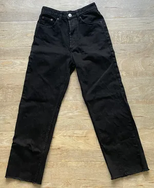 ZARA Black Straight Leg Jeans thumbnail 5
