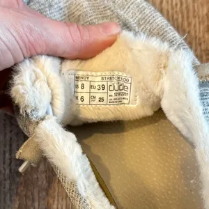 Hey Dude Wendy Stretch Fog Grey Striped Women’s Slip On Shoes Faux Fur Size 8 thumbnail 4