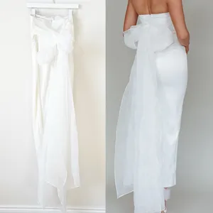 Selfie Leslie Always And Forever Bow Back Midi Dress White Size Large FLAWED thumbnail 4