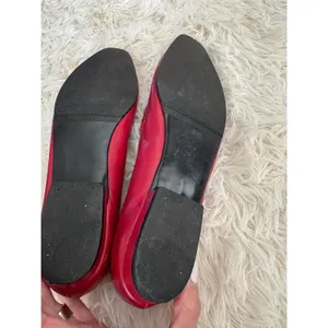 Red Leather Loafers Women's Croc‎ Embossed Square Toe Slip On Dress Shoes thumbnail 8