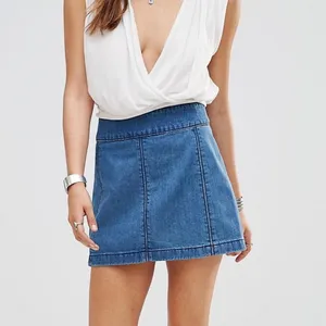 Free People Zip To It Denim Mini Skirt thumbnail 1