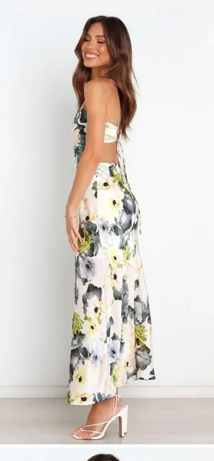 Petal & Pup Midi Dress Satin Floral thumbnail 2