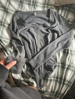 Free People Dylan Thermal Henley Bodysuit thumbnail 2