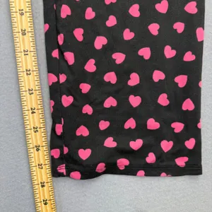 Kate Spade New York Womens Small‎ Pajama Pants Black Pink Heart Print Sleepwear thumbnail 6