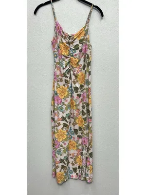 Vtg Floral Slip Dress XS Y2K Retro 70s Inspired Boho Festival Midi Hippie Garden thumbnail 10