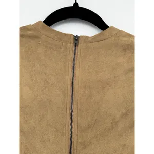 Rehab Brown Faux Suede Deep Side Tank Bodysuit Western Streetwear Moto Y2K Sz S thumbnail 4
