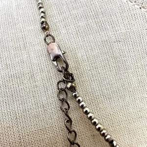 Silver tone clear crystal beaded necklace thumbnail 4