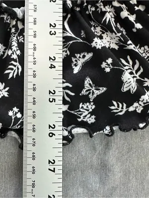 Urban Outfitters UO Rianna Floral Ruffle Mini Dress Black White XS NWT thumbnail 9