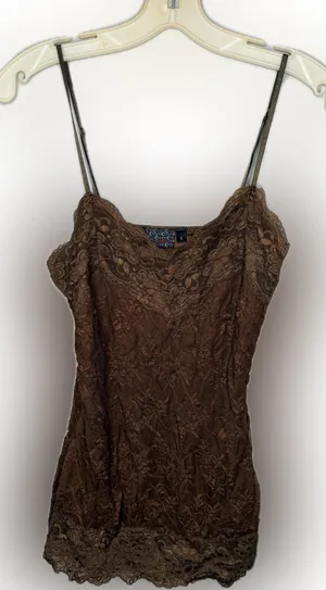MmMmMm Brown Lace Camisole Top thumbnail 1