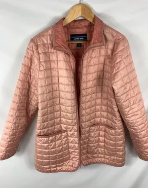 Lands End Pink Lightweight Quilted Coat Size L 14/16 thumbnail 1