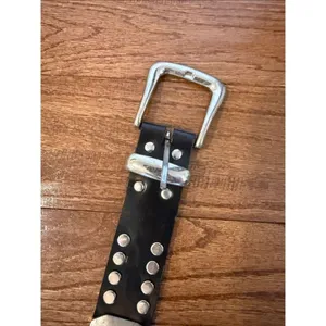 The limited Genuine leather vintage black buckle belt bundle size S/M thumbnail 6