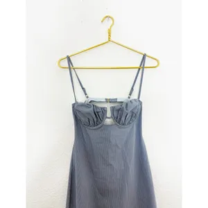 Montce Swim X Olivia Culpo Dark Denim Petal Long Slip Dress Size Medium thumbnail 5