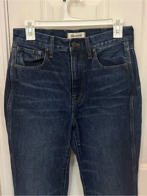 NWOT Madewell The Perfect Vintage Full Length High Ride Jean in Dark Wash thumbnail 2