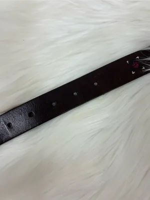 Vintage Leather Embossed Boho Belt Size L thumbnail 7