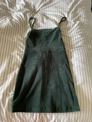Forever 21 Mini Green Corduroy Dress thumbnail 3