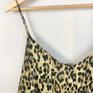 Zara Brown Leopard Print Lace Trim Camisole Tank Top S‎ thumbnail 3