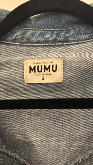 Long Sleeve Denim Mini Dress thumbnail 3