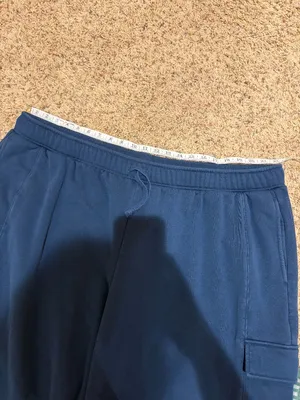 Girlfriend Collective Cargo Sweatpants Blue Straight Leg thumbnail 14