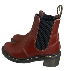 Dr Martens Cadence Cherry Red Leather Block Heel Chelsea Boots Womens 6 US/4 UK thumbnail 1