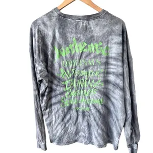 Urban Outfitters grey long sleeved authentic tie dye shirt thumbnail 2