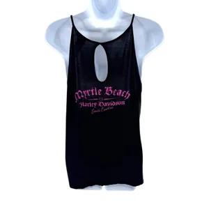 Harley Davidson 2017 Myrtle Beach Spring Bike Week Halter Tank Top Skull Dressy thumbnail 3