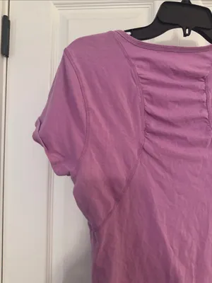 Old Navy Women's Lavender Cottonblend Short Sleeve Scoop Neck Active Tee thumbnail 7