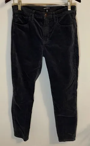 J.Crew‎ Mercantile Women’s Skinny Pants Velvet 5 Pocket Mid Rise Gray Size 29 thumbnail 1