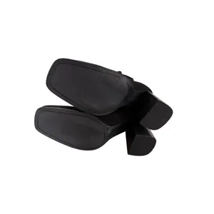 Nine West Domaey Black Suede Slouchy Square Toe Block Heel Boots Womens‎ 9M thumbnail 6