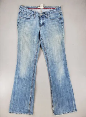 Refuge Bootcut Jeans Womens 9L Light Blue Low Rise‎ Stretch Denim HE-2101CR34 thumbnail 1
