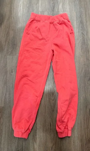 Lululemon Scuba High Rise Jogger‎ Coral Pink Cotton Fleece Sweatpants Size 2 thumbnail 1