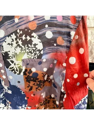 Vibrant Floral Women's Blouse XL thumbnail 4