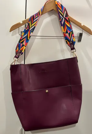 Bostanten Bucket Bag Vegan Leather Purple thumbnail 1